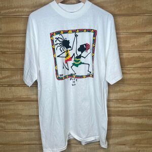 Vintage 88 All Sport Abstract Art Rasta Graphic T-Shirt "Nice It Up" Size: Large